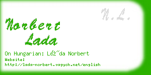 norbert lada business card
